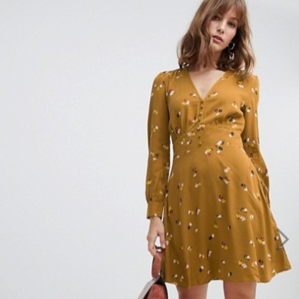 Warehouse - floral tea dress